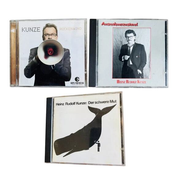 Heinz Rudolf Kunze 3 CD Lot Ausnahmezustand Rückenwind Schwere Mut 90s VG German - Picture 1 of 13